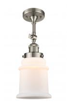 Innovations Lighting 201F-SN-G181 - Canton - 1 Light - 6 inch - Brushed Satin Nickel - Adjustable Semi-Flush Mount