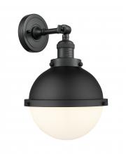 Innovations Lighting 203-BK-HFS-81-BK - Hampden - 1 Light - 9 inch - Matte Black - Sconce