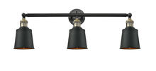 Innovations Lighting 205-BAB-M9-BK - Addison - 3 Light - 32 inch - Black Antique Brass - Bath Vanity Light