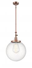 Innovations Lighting 206-AC-G204-14 - Beacon - 1 Light - 12 inch - Antique Copper - Stem Hung - Mini Pendant