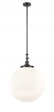 Innovations Lighting 206-OB-G201-18 - Beacon - 1 Light - 18 inch - Oil Rubbed Bronze - Stem Hung - Mini Pendant