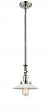 Innovations Lighting 206-PN-G1 - Halophane - 1 Light - 9 inch - Polished Nickel - Stem Hung - Mini Pendant