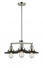 Innovations Lighting 207-PN-M5 - Railroad - 3 Light - 19 inch - Polished Nickel - Stem Hung - Chandelier