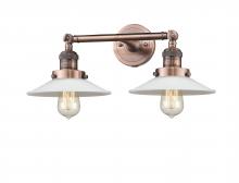 Innovations Lighting 208-AC-G1 - Halophane - 2 Light - 18 inch - Antique Copper - Bath Vanity Light