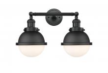 Innovations Lighting 208-BK-HFS-61-BK - Hampden - 2 Light - 18 inch - Matte Black - Bath Vanity Light