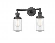 Innovations Lighting 208-OB-G314 - Dover - 2 Light - 14 inch - Oil Rubbed Bronze - Bath Vanity Light