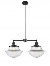 Innovations Lighting 209-BK-G542 - Oxford - 2 Light - 25 inch - Matte Black - Stem Hung - Adjustable Island Light