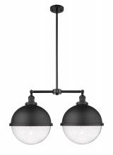 Innovations Lighting 209-BK-HFS-124-BK - Hampden - 2 Light - 18 inch - Matte Black - Stem Hung - Adjustable Island Light