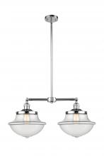 Innovations Lighting 209-PC-G542 - Oxford - 2 Light - 25 inch - Polished Chrome - Stem Hung - Adjustable Island Light