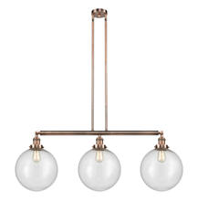 Innovations Lighting 213-AC-G204-12 - Beacon - 3 Light - 44 inch - Antique Copper - Stem Hung - Adjustable Island Light