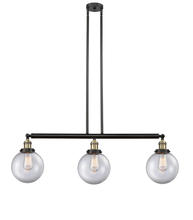 Innovations Lighting 213-BAB-G202-8 - Beacon - 3 Light - 41 inch - Black Antique Brass - Stem Hung - Adjustable Island Light
