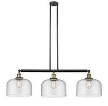 Innovations Lighting 213-BAB-G74-L - Bell - 3 Light - 42 inch - Black Antique Brass - Stem Hung - Adjustable Island Light