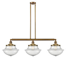 Innovations Lighting 213-BB-G544 - Oxford - 3 Light - 42 inch - Brushed Brass - Stem Hung - Adjustable Island Light