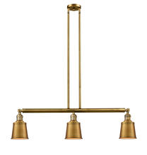 Innovations Lighting 213-BB-M9-BB - Addison - 3 Light - 38 inch - Brushed Brass - Stem Hung - Island Light