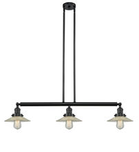 Innovations Lighting 213-BK-G2 - Halophane - 3 Light - 41 inch - Matte Black - Stem Hung - Island Light