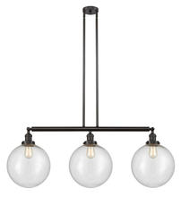 Innovations Lighting 213-OB-G204-12 - Beacon - 3 Light - 44 inch - Oil Rubbed Bronze - Stem Hung - Adjustable Island Light