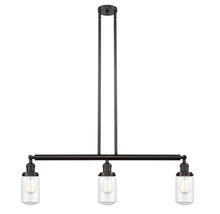 Innovations Lighting 213-OB-G312 - Dover - 3 Light - 37 inch - Oil Rubbed Bronze - Stem Hung - Island Light