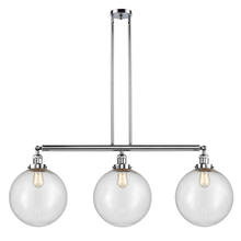 Innovations Lighting 213-PC-G204-12 - Beacon - 3 Light - 44 inch - Polished Chrome - Stem Hung - Adjustable Island Light