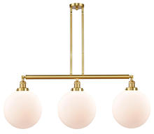 Innovations Lighting 213-SG-G201-12 - Beacon - 3 Light - 44 inch - Satin Gold - Stem Hung - Adjustable Island Light