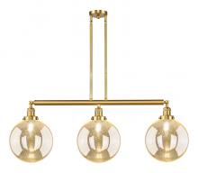 Innovations Lighting 213-SG-G208-10 - Beacon - 3 Light - 42 inch - Satin Gold - Stem Hung - Adjustable Island Light