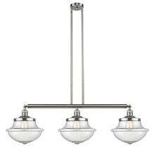 Innovations Lighting 213-SN-G544 - Oxford - 3 Light - 42 inch - Brushed Satin Nickel - Stem Hung - Adjustable Island Light