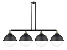 Innovations Lighting 214-BAB-HFS-122-BK - Hampden - 4 Light - 58 inch - Black Antique Brass - Stem Hung - Adjustable Island Light