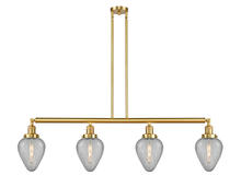 Innovations Lighting 214-SG-G165 - Geneseo - 4 Light - 52 inch - Satin Gold - Stem Hung - Adjustable Island Light