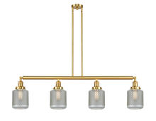 Innovations Lighting 214-SG-G262 - Stanton - 4 Light - 51 inch - Satin Gold - Stem Hung - Island Light