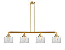 Innovations Lighting 214-SG-G72 - Bell - 4 Light - 53 inch - Satin Gold - Stem Hung - Adjustable Island Light