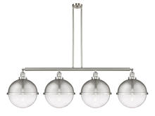 Innovations Lighting 214-SN-HFS-124-SN-LED - Hampden - 4 Light - 58 inch - Brushed Satin Nickel - Stem Hung - Island Light