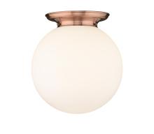 Innovations Lighting 221-1F-AC-G201-16 - Beacon - 1 Light - 16 inch - Antique Copper - Flush Mount