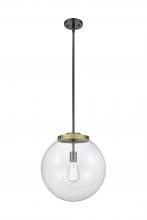 Innovations Lighting 221-1S-BAB-G204-14 - Beacon - 1 Light - 16 inch - Black Antique Brass - Stem Hung - Pendant