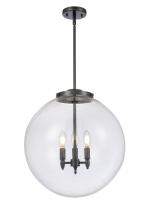 Innovations Lighting 221-3S-BK-G202-18 - Beacon - 3 Light - 18 inch - Matte Black - Cord hung - Pendant