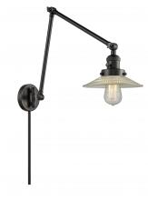 Innovations Lighting 238-BK-G2 - Halophane - 1 Light - 9 inch - Matte Black - Swing Arm