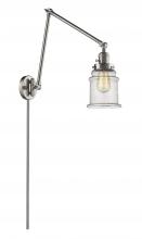 Innovations Lighting 238-SN-G184 - Canton - 1 Light - 6 inch - Brushed Satin Nickel - Swing Arm