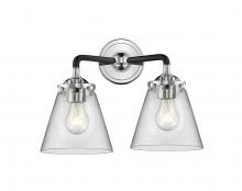 Innovations Lighting 284-2W-BPN-G62 - Cone - 2 Light - 14 inch - Black Polished Nickel - Bath Vanity Light