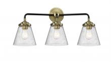 Innovations Lighting 284-3W-BAB-G64 - Cone - 3 Light - 24 inch - Black Antique Brass - Bath Vanity Light