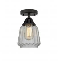 Innovations Lighting 288-1C-BK-G142 - Chatham - 1 Light - 7 inch - Matte Black - Semi-Flush Mount