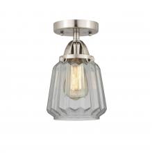 Innovations Lighting 288-1C-SN-G142 - Chatham - 1 Light - 7 inch - Brushed Satin Nickel - Semi-Flush Mount