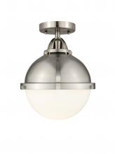 Innovations Lighting 288-1C-SN-HFS-81-SN - Hampden - 1 Light - 9 inch - Brushed Satin Nickel - Semi-Flush Mount