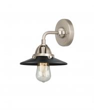 Innovations Lighting 288-1W-SN-M6-BK - Railroad - 1 Light - 8 inch - Brushed Satin Nickel - Sconce