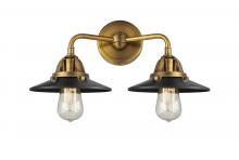 Innovations Lighting 288-2W-BB-M6-BK - Railroad - 2 Light - 16 inch - Brushed Brass - Bath Vanity Light