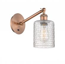 Innovations Lighting 317-1W-AC-G112C-5CL - Cobbleskill - 1 Light - 5 inch - Antique Copper - Adjustable Sconce