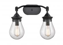 Innovations Lighting 414-2W-BK-G4144-6 - Genesis - 2 Light - 18 inch - Matte Black - Bath Vanity Light