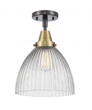 Innovations Lighting 447-1C-BAB-G222 - Seneca Falls - 1 Light - 10 inch - Black Antique Brass - Flush Mount