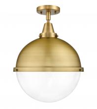 Innovations Lighting 447-1C-BB-HFS-122-BB - Hampden - 1 Light - 13 inch - Brushed Brass - Flush Mount