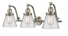 Innovations Lighting 515-3W-SN-G62 - Cone - 3 Light - 28 inch - Brushed Satin Nickel - Adjustable Bath Vanity Light