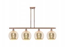 Innovations Lighting 516-4I-AC-G128-10 - Athens - 4 Light - 48 inch - Antique Copper - Stem Hung - Island Light