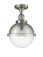 Innovations Lighting 517-1CH-SN-HFS-84-SN - Hampden - 1 Light - 9 inch - Brushed Satin Nickel - Semi-Flush Mount