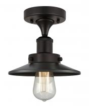 Innovations Lighting 616-1F-OB-M5-OB - Railroad - 1 Light - 8 inch - Oil Rubbed Bronze - Semi-Flush Mount